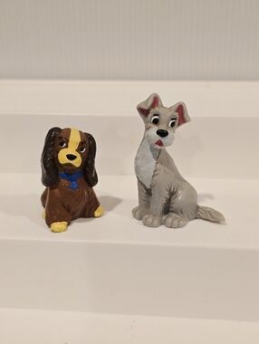 Vintage Disney Lady and The Tramp Bully PVC Figurine Set